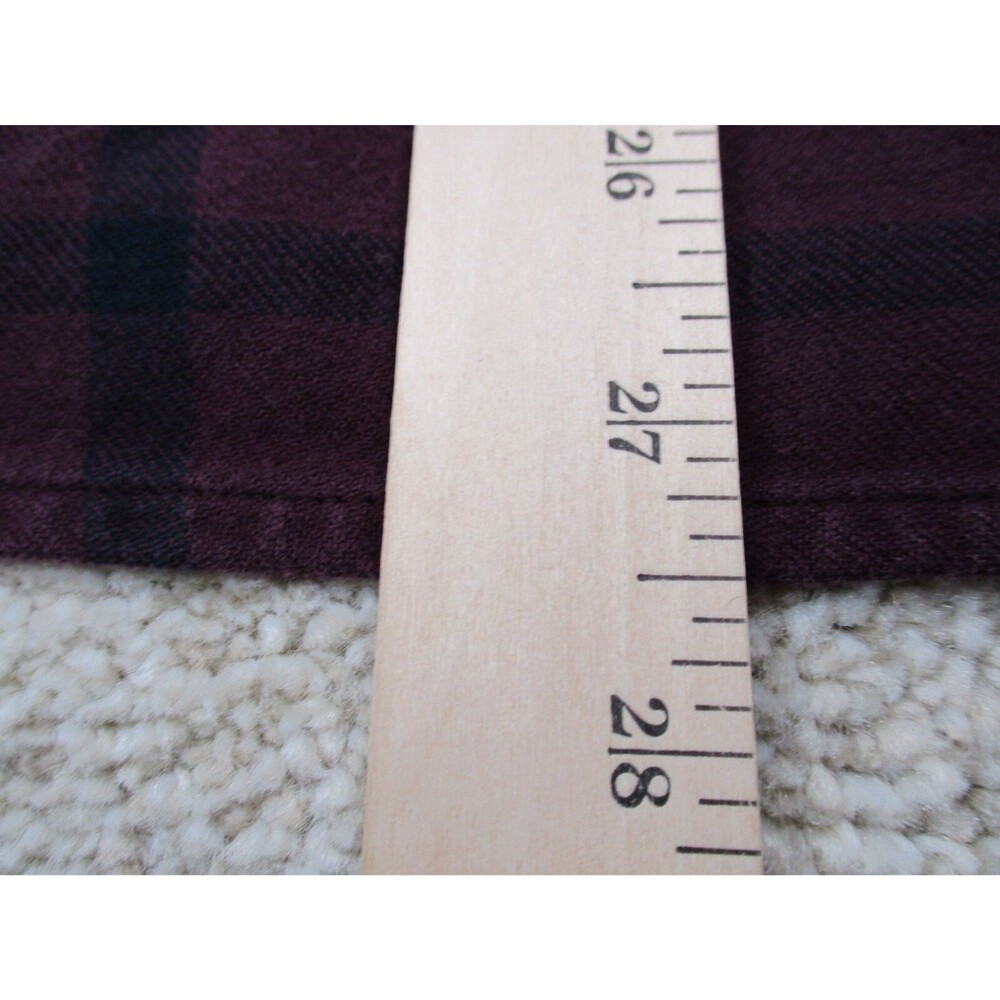 Nike Shirt Men Small Red Blue Flannel Plaid Cotton Skater Casual Button Up - Picture 10 of 10